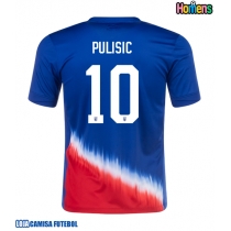 Camisa de Futebol Estados Unidos Christian Pulisic #10 Equipamento Secundário Copa America 2024 Manga Curta